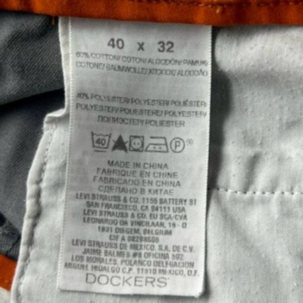 Men's DOCKERS D3 Chino Gray Dress Pants Size 40x32 Preppy Career Work - Picture 6 of 10
